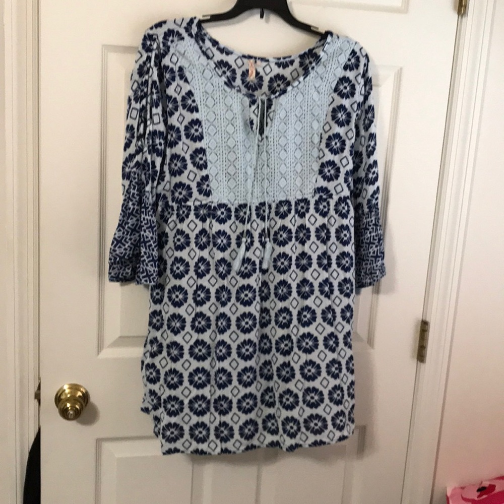 Red camel XL mini dress with elastic waist,
